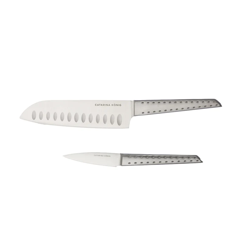Catarina König Knivset 2 delar Japansk kockkniv & skalkniv Strawberry