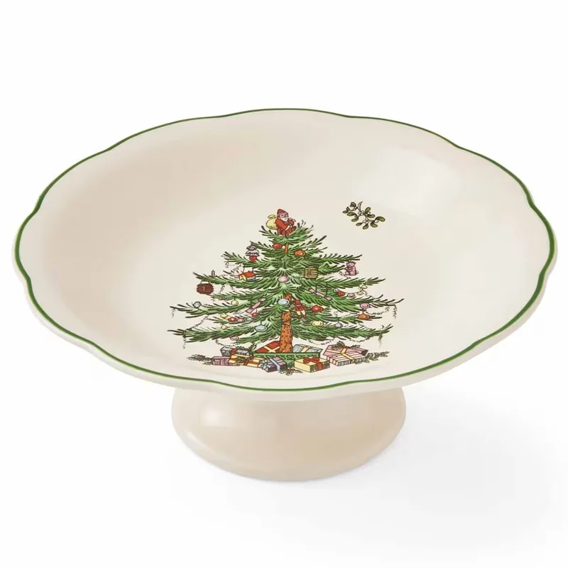 Spode Christmas Tree godisskål på fot