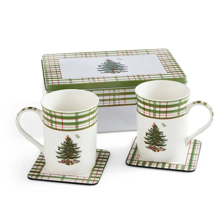 Spode Christmas Tree 2025 Årsutgåva 5-delars Muggar & Plåtburk