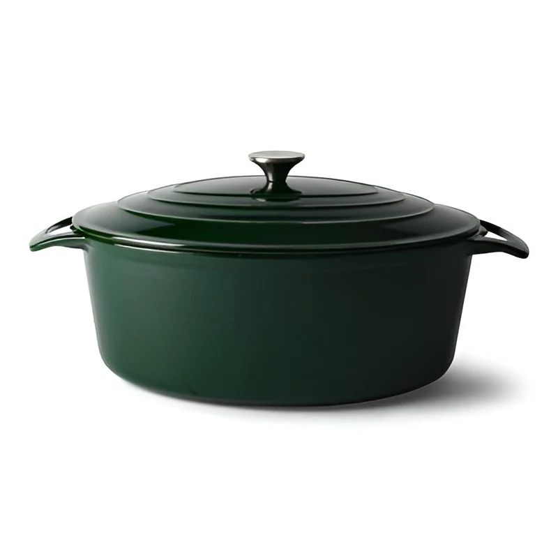 Senso Kitchen Gjutjärnsgryta Oval 5,8 Liter Grön