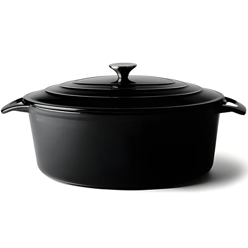 Senso Kitchen Gjutjärnsgryta Oval 5,8 Liter Svart