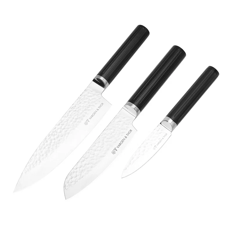Vargen & Thor Glima Knivset Stål 3 Delar
