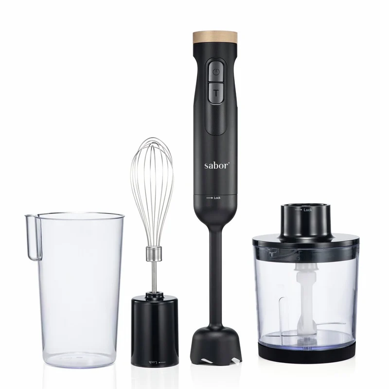 Sabor Ultimate stavmixer 1000W 0,6 L svart/klar