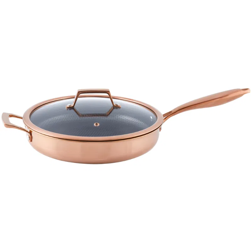 Hâws Santo traktörpanna med lock hybrid 28 cm Rose Gold