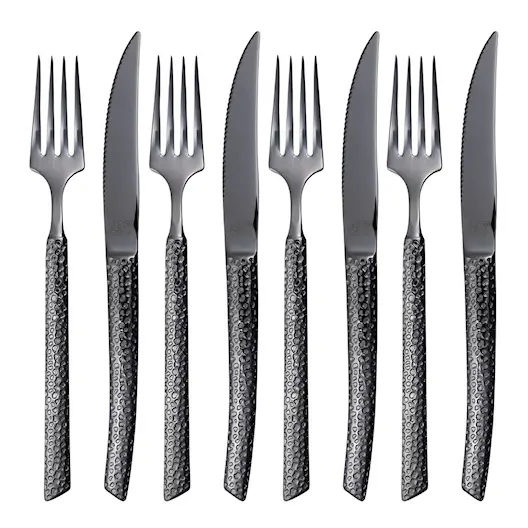 Vargen & Thor Lava bestickset 8 delar antracit