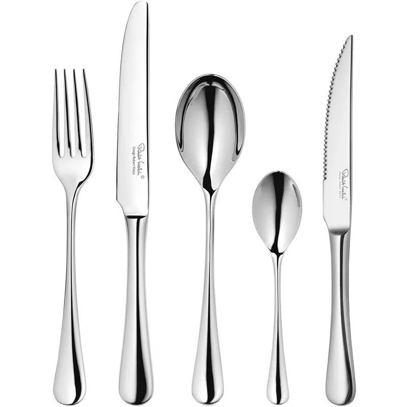 Robert Welch Radford bestickset 24 delar + 6 grillknivar blankt stål
