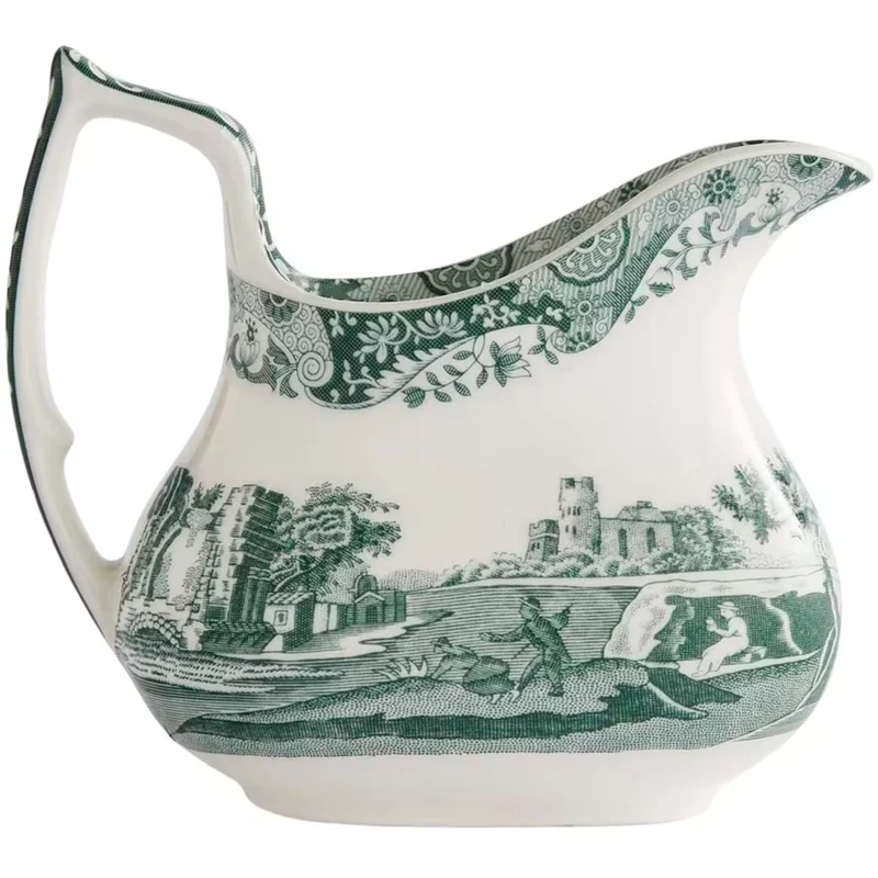 Spode Heritage Green Italian mjölkkanna 22 cl grön/vit