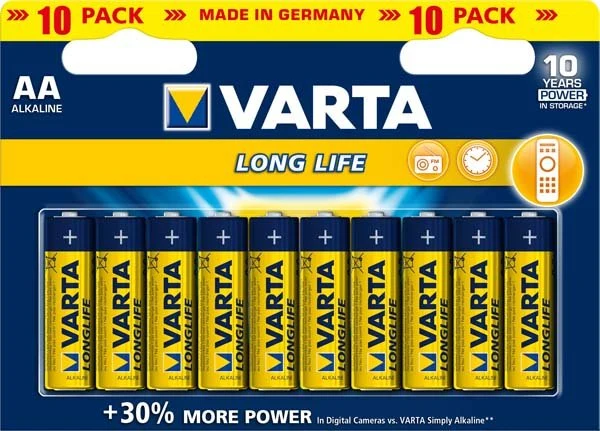 Longlife batterier AA, 10 stk.
