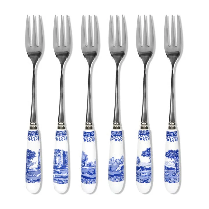 Spode Blue Italian dessertgaffel 6-pack