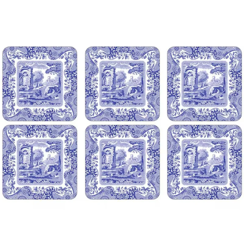 Spode Blue Italian Glasunderlägg 6-pack