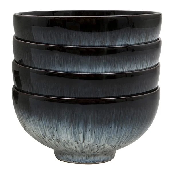 Denby Halo Skål 13 cm 4-pack Blå-svart