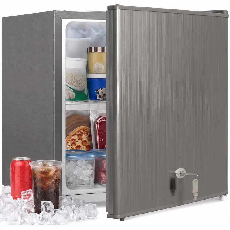 Minifryser 35 L elektrisk fritstående fryseboks 161 W minifryseboks 47 x 44,2 x 48,8 cm grå