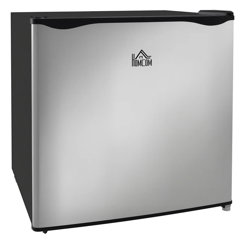 Minifryser, 35 L minikøleskab, -14 til -24 ℃, 5-trins temperaturkontrol, 47 x 44,2 x 48,8 cm, sølv
