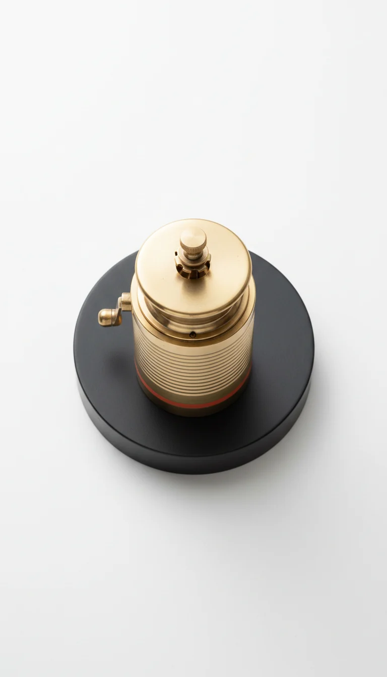 Coffee grinder with brass burrs