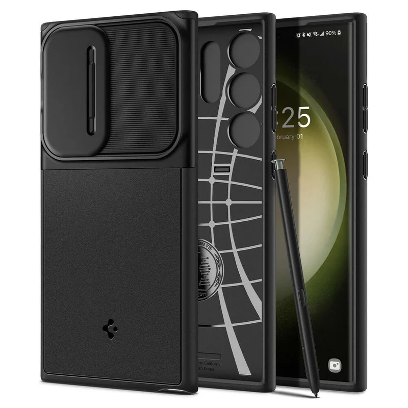 SPIGEN Optik Armor Case for Galaxy S23 Ultra (Black)