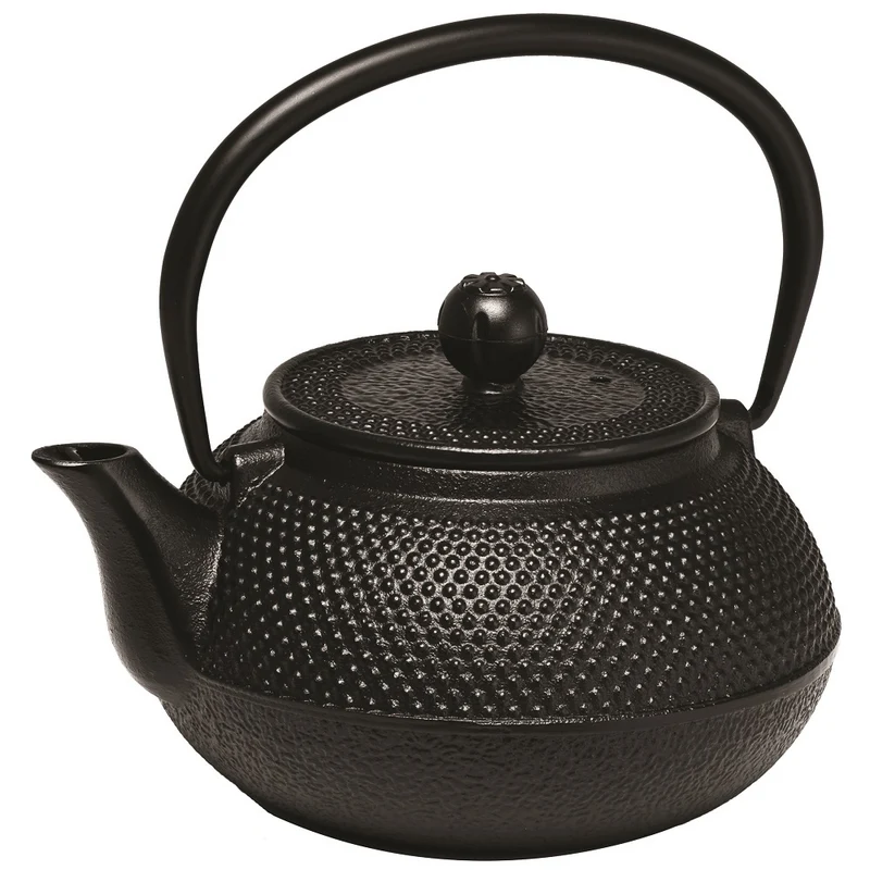 Avanti Cast Iron Teapot - Hobnail 600Ml - Black