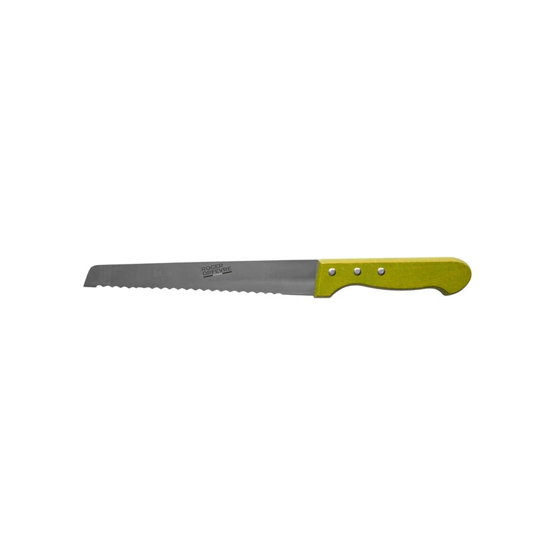 Brødkniv, grøn - L19 cm.