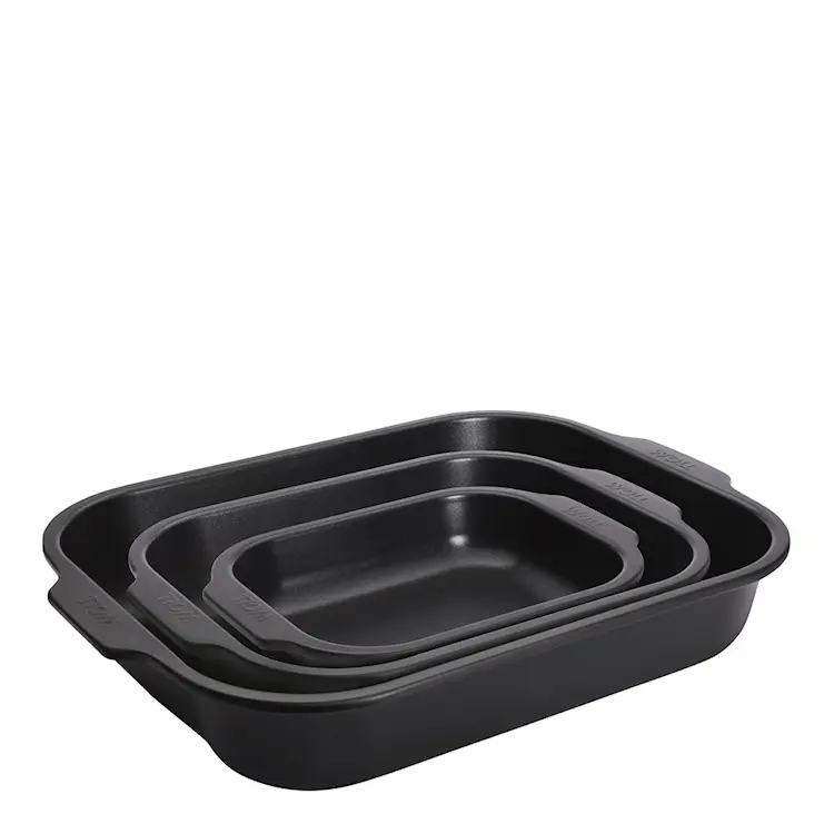 Woll Roast It ugnsform 3 delar svart