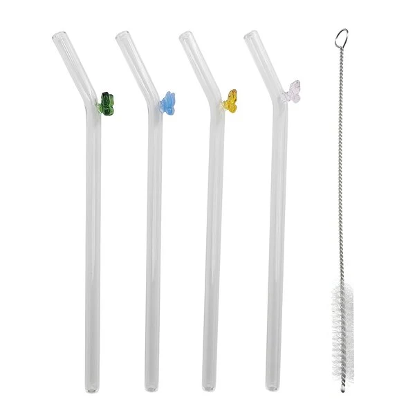 Modern House Fun sugrör 20 cm 4-pack fjäril