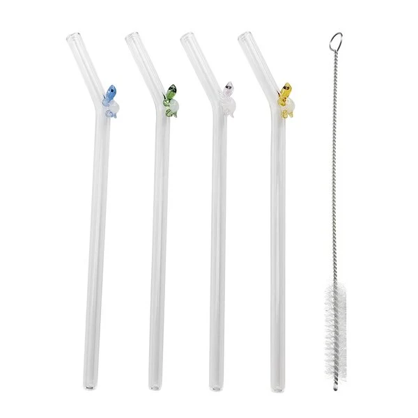 Modern House Fun sugrör 20 cm 4-pack sköldpadda