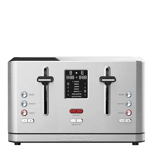 Gastroback Design digital brödrost 4 skivor stål