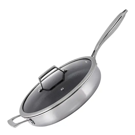 Hâws Santo hybrid traktörpanna med lock 28 cm stål/svart