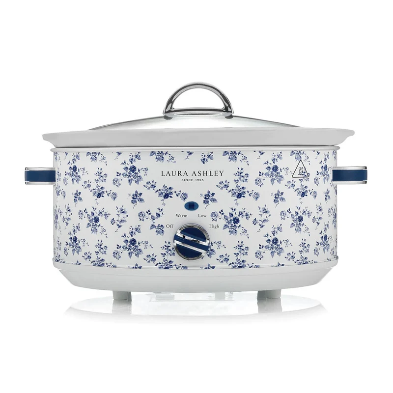 Laura Ashley 6.5L Electric 300 Watt Slow Cooker (China Rose)