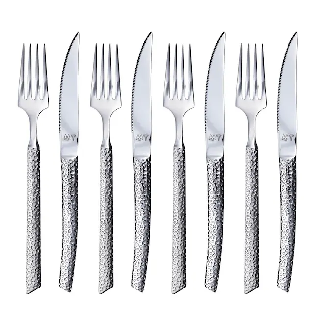 Vargen & Thor Lava bestickset 8 delar silver