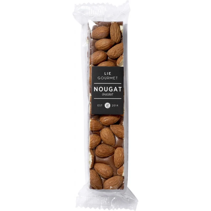 Fransk nougat m. chokolade - brun