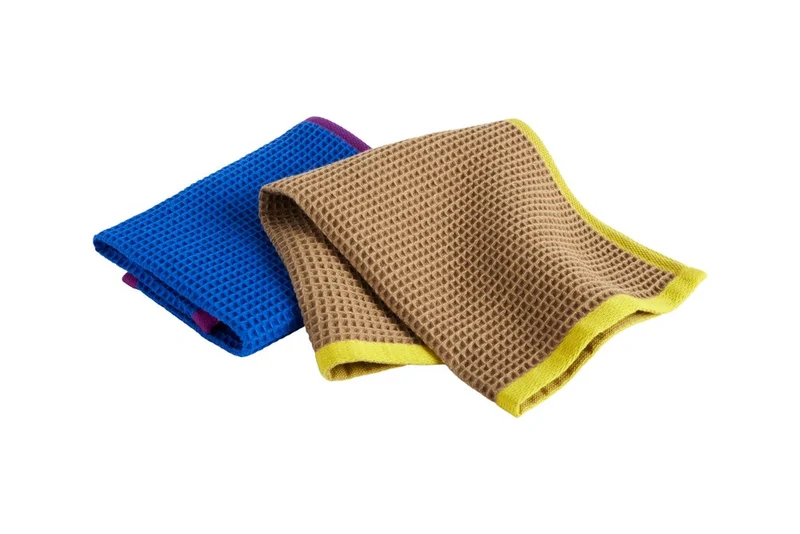 Canteen karklude, Blue/fuchsia & Beige/yellow - 2 stk.