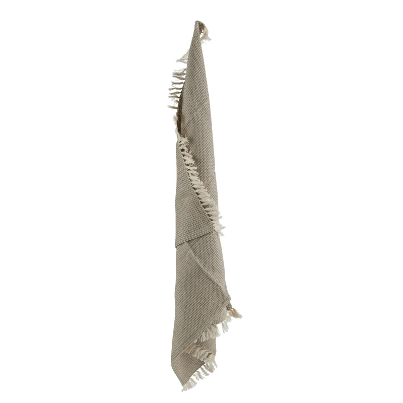 Two tone viskestykke med frynser - Bark