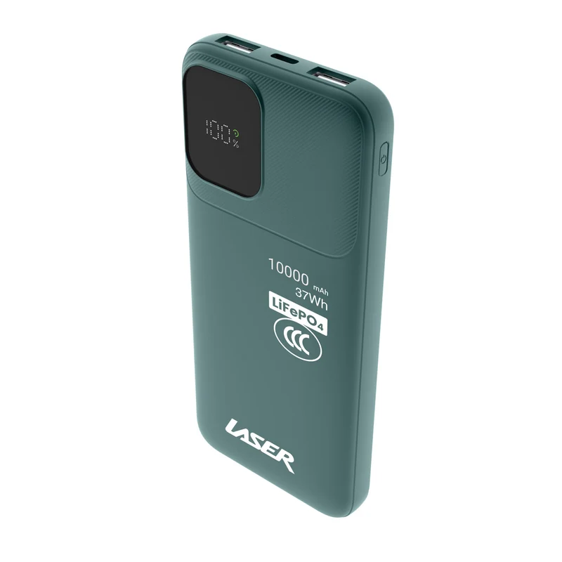 Laser 10000mAh LiFePO4 20W Power Bank (Deep Green)