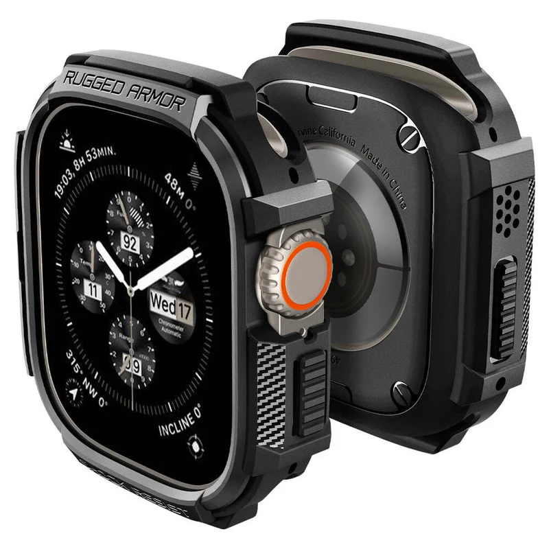 Spigen Apple Watch Ultra 4/3/2/1 49mm Rugged Armor Case (Black)