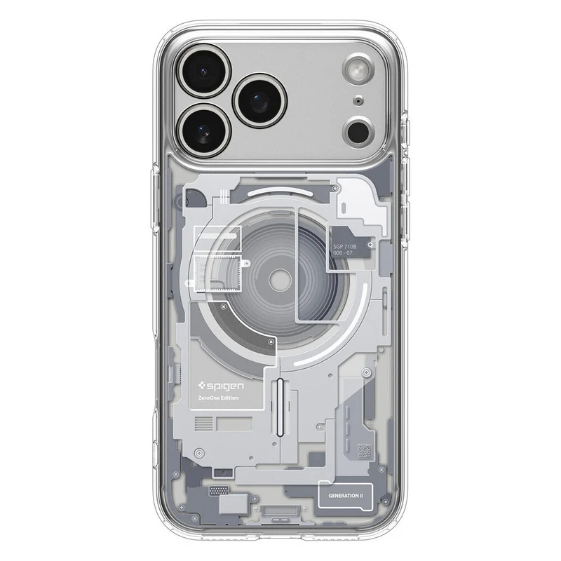 SPIGEN Ultra Hybrid Zero One MagSafe Case for iPhone 18 Pro/17 Pro (Zero One White)