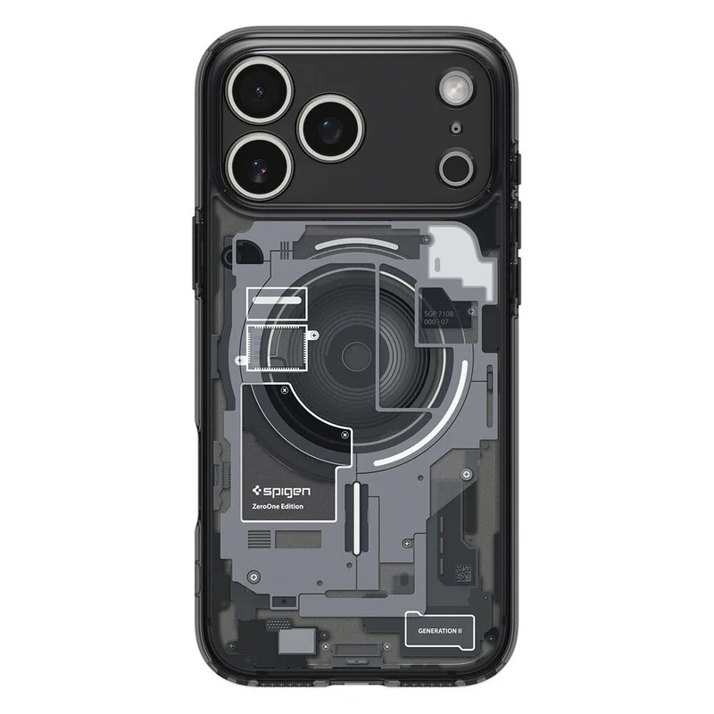 SPIGEN Ultra Hybrid Zero One MagSafe Case for iPhone 18 Pro/17 Pro (Zero One Black)