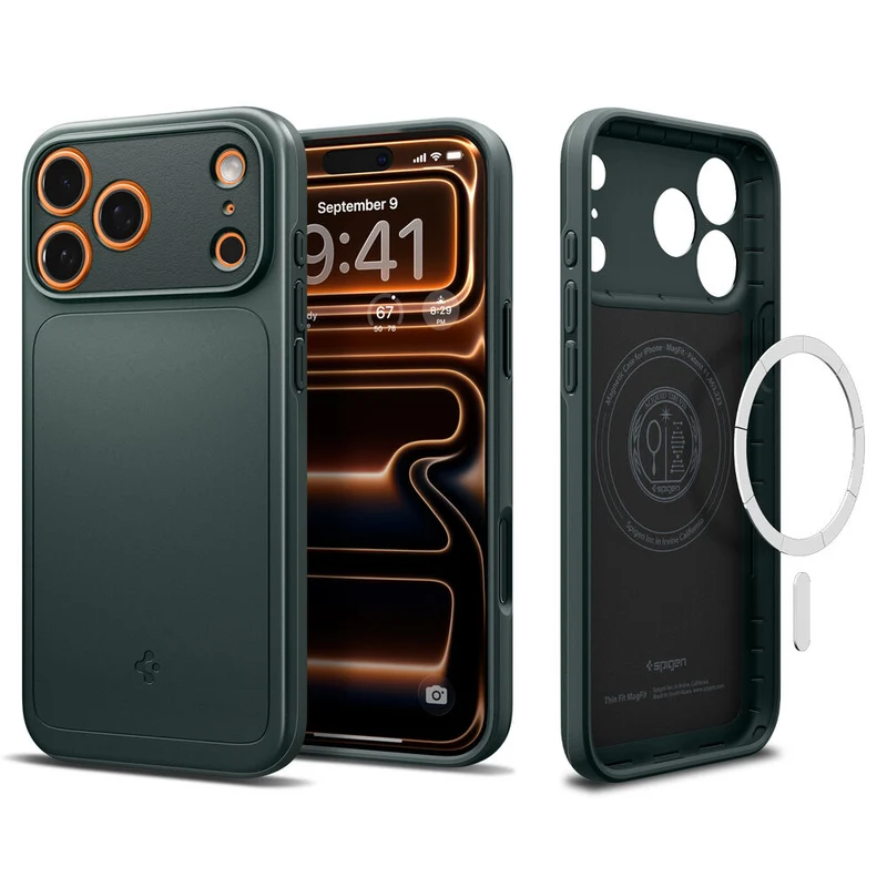 SPIGEN Thin Fit MagSafe Case for iPhone 18 Pro/17 Pro (Abyss Green)