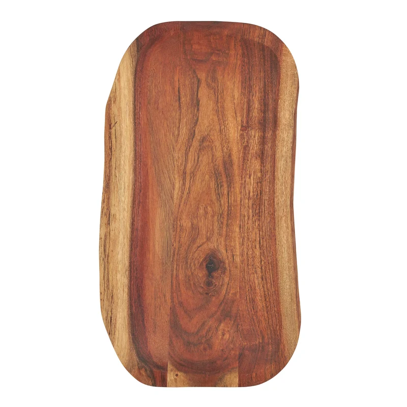 Aflangt fad, olieret acacia - 16x30 cm