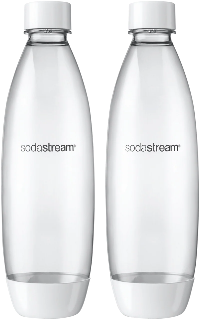 Sodastream Carb Bottle 1L Twin Pack White Fuse