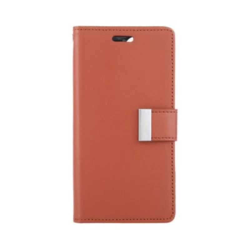 Goospery Rich Diary for iPhone 16 Plus - Brown