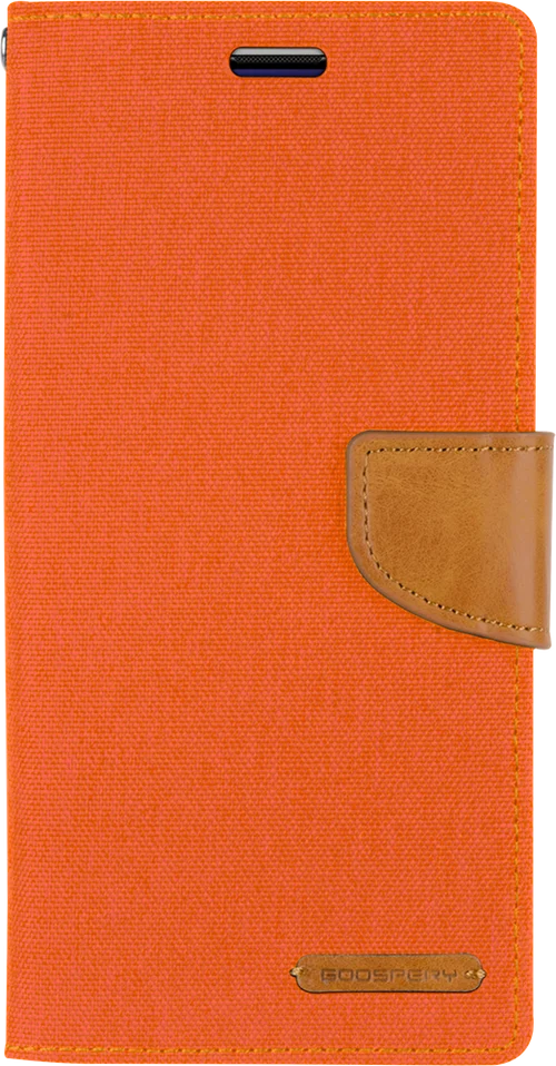 Goospery Canvas Diary For iPhone 13 Pro Max - Orange