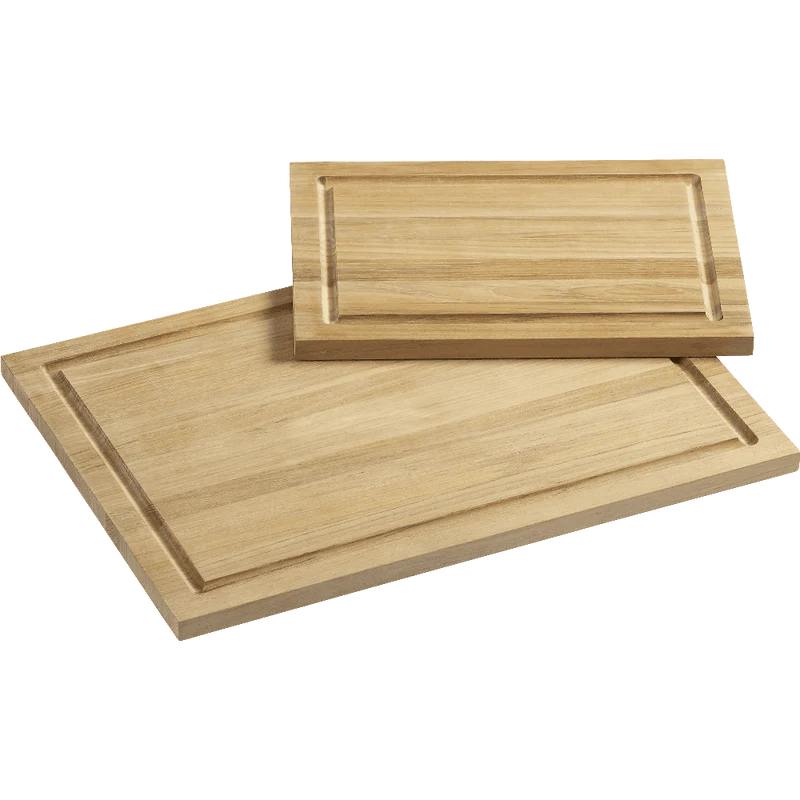 FSC Teak Rectangular Cutting Boards with Well