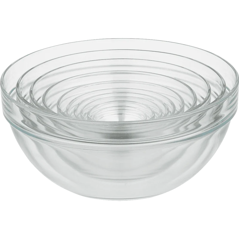 10 Piece 2.25 10.25 Inches Glass Nesting Bowl Set
