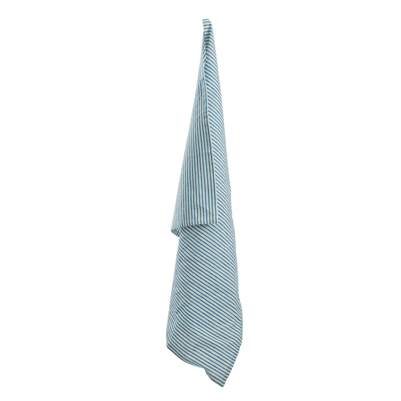 Stripe viskestykke smal, blå - 50x70 cm