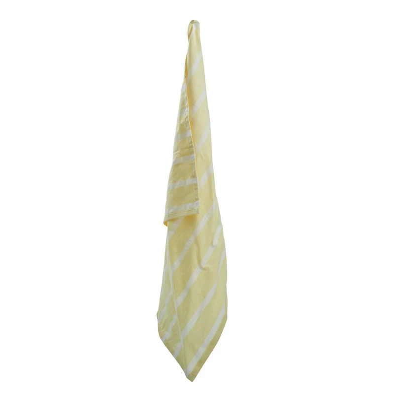 Stripe viskestykke bred, gul - 50x70 cm