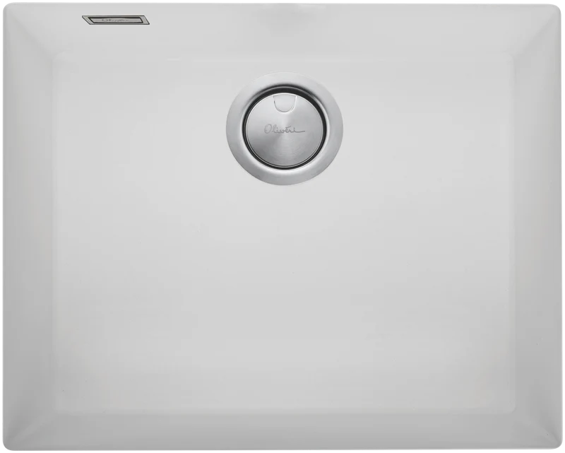 Oliveri Santorini Large Bowl Undermount Sink - White