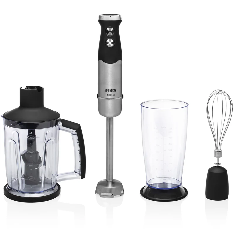 Princess Stavmixer Set 1000W XL Rostfritt Stål