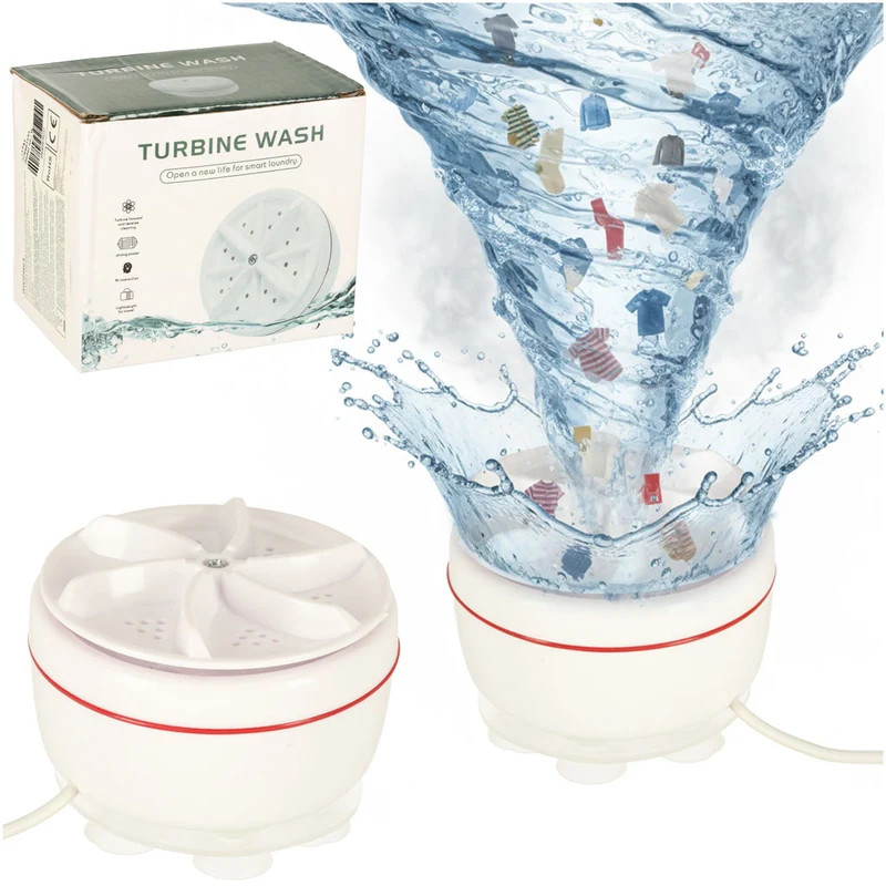 Vaskemaskine centrifuge mini bærbar fritstående 5L USB