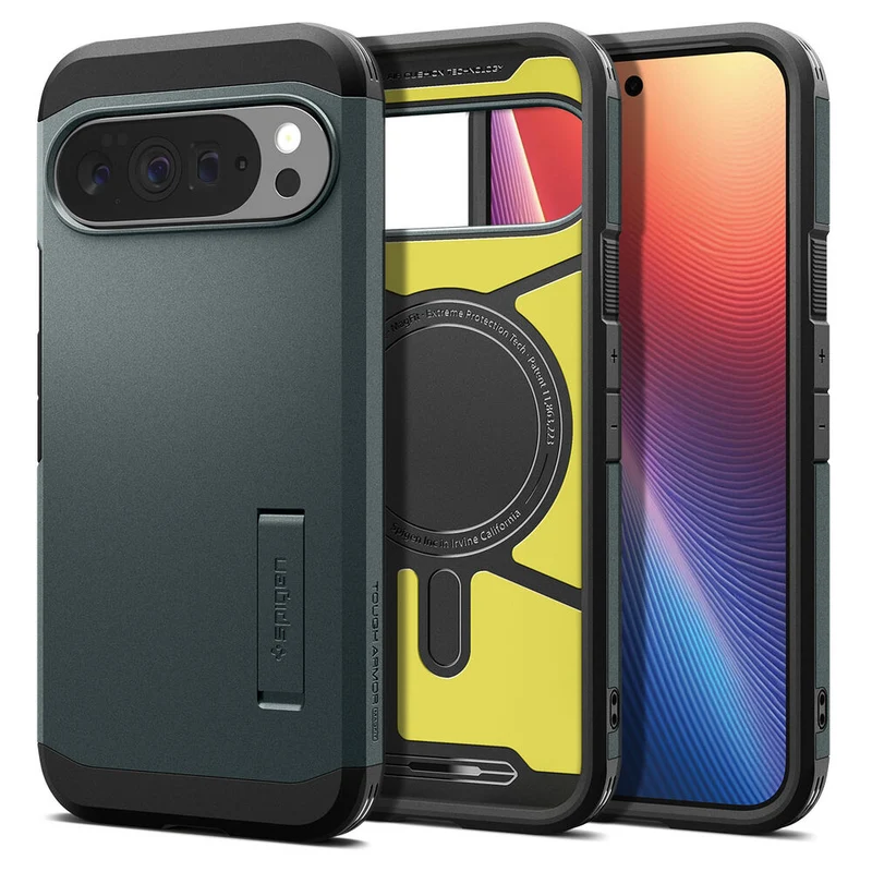 Spigen Google Pixel 10 Pro XL Tough Armor (MagFit) Case (Abyss Green)