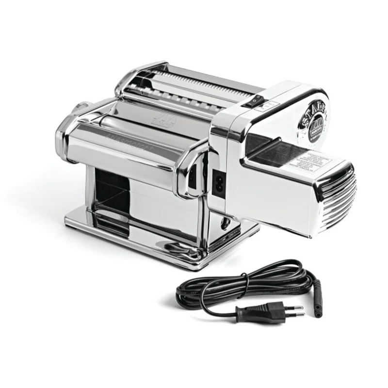 Marcato Atlas Plus Motor Pasta Machine Stainless Steel with 4 Shape Options Silver