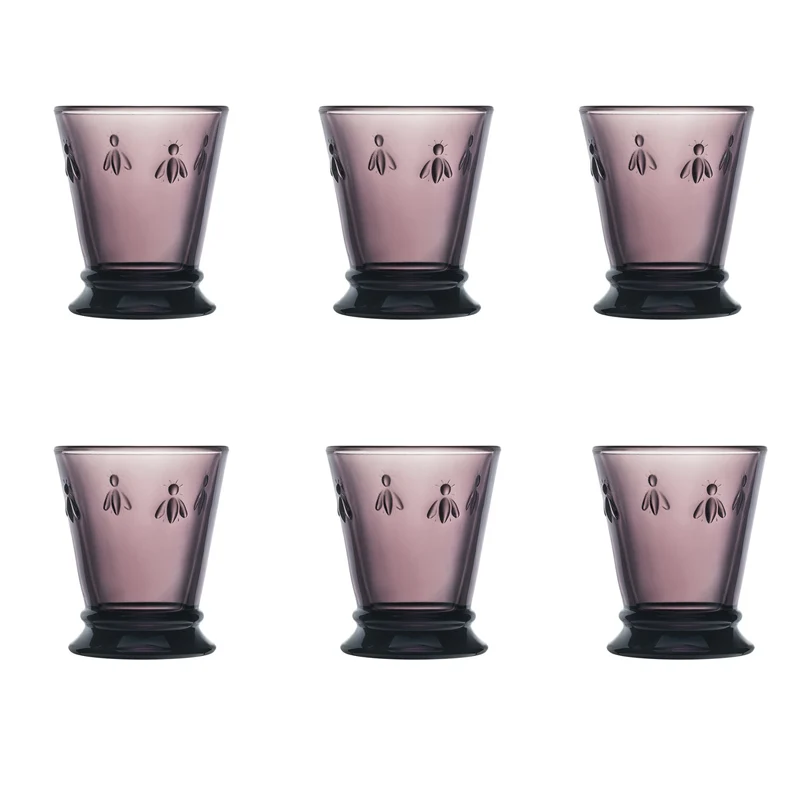 La Rochére Aubergine Abeille Vattenglas 26 cl 6-pack